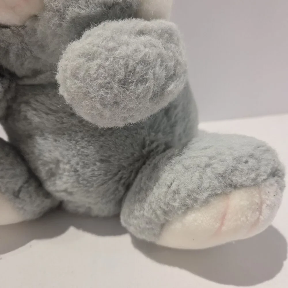 Maison Blanche Mr Bingle Bunny 12” Plush Stuffed Animal Gray Rabbit 80s Vintage